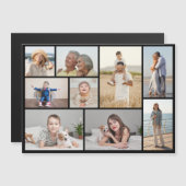 Erstellen Sie Ihre eigene 9 Fotocollage Magnetkart Magnetkarte (Vorne/Hinten)