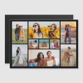 Erstellen Sie Ihre eigene 9 Fotocollage Magnetkart Magnetkarte (Vorne/Hinten)