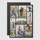 Erstellen Sie Ihre eigene 9 Fotocollage Magnetkart Magnetkarte (Vorne/Hinten)