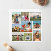 Erstellen Sie Ihre eigene 9 FotoCollage Mitteilungskarte (Vorderseite/Rückseite Beispiel)