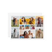 Erstellen Sie Ihre eigene 9 FotoCollage Mitteilungskarte (Vorderseite/Rückseite Beispiel)