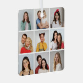 Erstellen Sie Ihre eigene 9 FotoCollage Ornament Aus Metall (Vorderseite Rechts)
