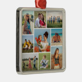 Erstellen Sie Ihre eigene 9 FotoCollage Ornament Aus Metall (Rechts)