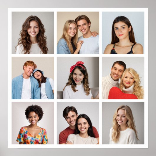 Erstellen Sie Ihre eigene 9 FotoCollage Poster (Vorne)