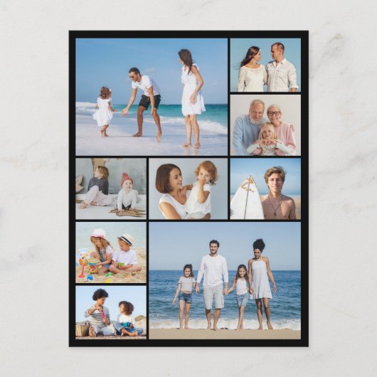 Erstellen Sie Ihre eigene 9 FotoCollage Postkarte (Vorderseite)