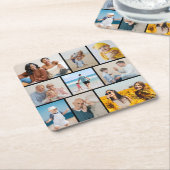 Erstellen Sie Ihre eigene 9 FotoCollage Rechteckiger Pappuntersetzer (angewinkelt)