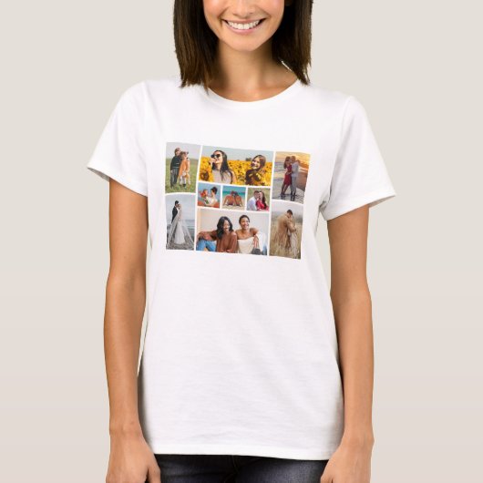 Erstellen Sie Ihre eigene 9 FotoCollage T-Shirt (Vorderseite)