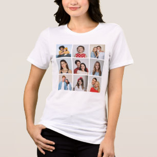 Erstellen Sie Ihre eigene 9 FotoCollage Tri-Blend Shirt