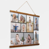Erstellen Sie Ihre eigene 9 FotoCollage Wandteppich Mit Holzrahmen (Gewinkelt)