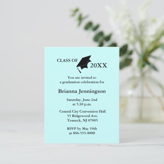 Erstellen Sie Ihre eigene Abschluss-Einladung 4 Einladung (Stehend Vorderseite)