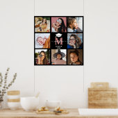 Erstellen Sie Ihre eigene Abschluss-Monogramm-Foto Poster (Küche)
