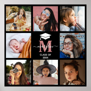 Erstellen Sie Ihre eigene Abschluss-Monogramm-Foto Poster