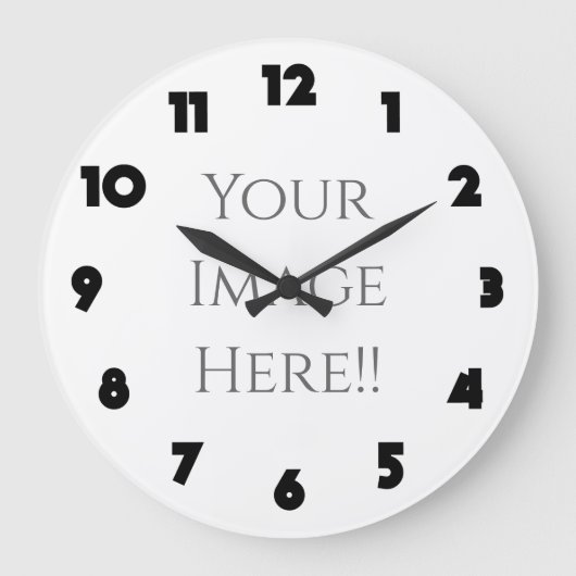 Erstellen Sie Ihre eigene AcryliPrint®HD-Großuhr Große Wanduhr (Vorderseite)