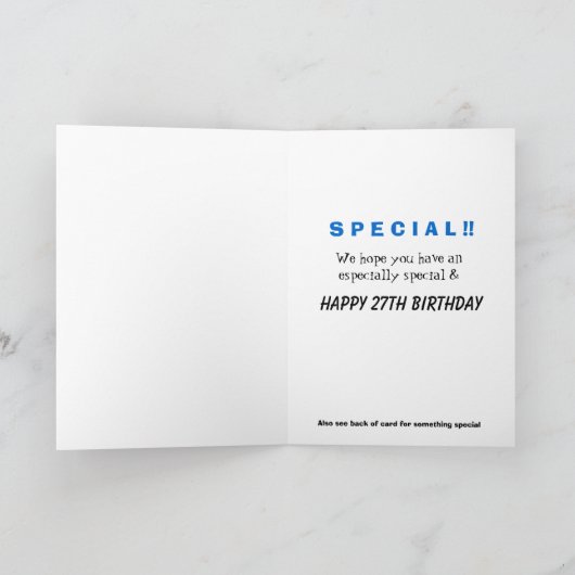 Erstellen Sie Ihre eigene altersgerechte Geburtsta Karte (Innenseite)