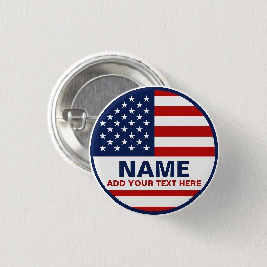 Erstellen Sie Ihre eigene amerikanische Flaggenwah Button (Vorne & Hinten)