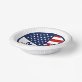 Erstellen Sie Ihre eigene amerikanische Flaggenwah Pappteller (Gewinkelt)