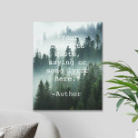 Erstellen Sie Ihre eigene Angebotslandschaft Leinwanddruck<br><div class="desc">Erstellen Sie Ihre eigene,  maßgeschneiderte Leinwand mit minimalistischer Schrift-Typografie und moody Waldlandschaft Hintergrund.</div>