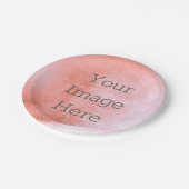 Erstellen Sie Ihre eigene antike Rose Gold abgenut Pappteller (Schrägansicht)