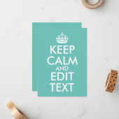 Erstellen Sie Ihre eigene Aquamarine Ruhe und trag Mitteilungskarte (Vorderseite/Rückseite Beispiel)