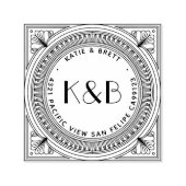 Erstellen Sie Ihre eigene Art-Deco-Rücksendeadress Permastempel (Design)