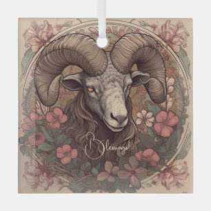 Erstellen Sie Ihre eigene Art Nouveau Aries Zodiac Ornament Aus Glas