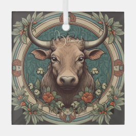 Erstellen Sie Ihre eigene Art Nouveau Taurus Zodia Ornament Aus Glas