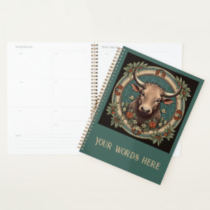 Erstellen Sie Ihre eigene Art Nouveau Taurus Zodia Planer