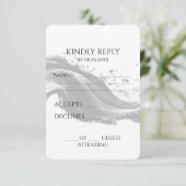 Erstellen Sie Ihre eigene B&W-Tinte RSVP Karte (Stehend Vorderseite)