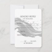 Erstellen Sie Ihre eigene B&W-Tinte RSVP Karte (Vorderseite)