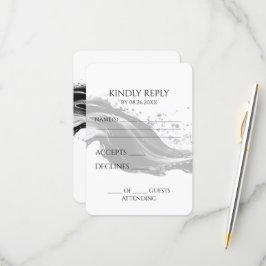 Erstellen Sie Ihre eigene B&W-Tinte RSVP Karte