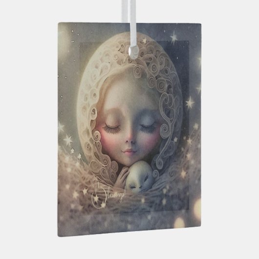 Erstellen Sie Ihre eigene Baby-Bird-Fee Ornament Aus Glas (Vorderseite Rechts)