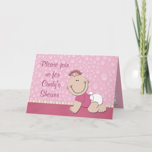 Erstellen Sie Ihre eigene Babydusche Einladung (Vorderseite)