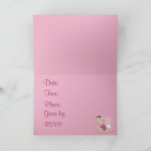 Erstellen Sie Ihre eigene Babydusche Einladung (Innenseite)