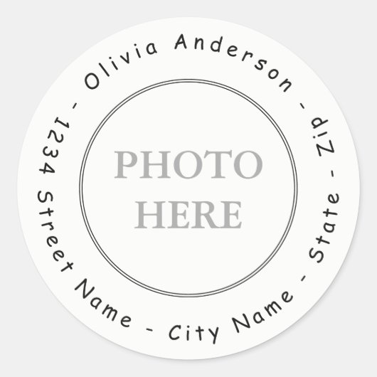 Erstellen Sie Ihre eigene Babydusche-Rücksendeadre Runder Aufkleber (Vorderseite)