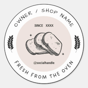 Erstellen Sie Ihre eigene Bäckerei Frisch aus dem  Runder Aufkleber