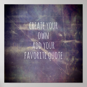 erstellen Sie Ihre eigene bedrückte Textur Wandkun Poster