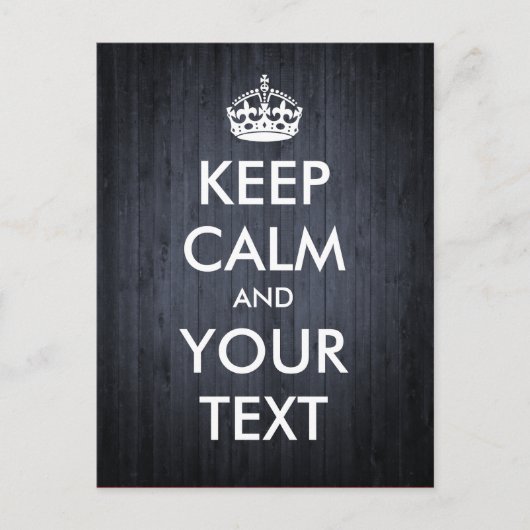 Erstellen Sie Ihre eigene "Behalt Calm & Carry On" Postkarte (Vorderseite)