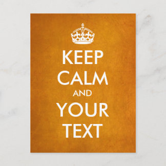 Erstellen Sie Ihre eigene "Behalt Calm & Carry On" Postkarte