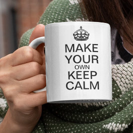 Erstellen Sie Ihre eigene Behalten Calm-Tasse - Vo Zweifarbige Tasse