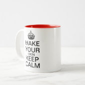 Erstellen Sie Ihre eigene Behalten Calm-Tasse - Vo Zweifarbige Tasse (Vorderseite Links)
