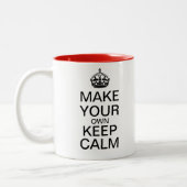 Erstellen Sie Ihre eigene Behalten Calm-Tasse - Vo Zweifarbige Tasse (Links)