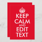 Erstellen Sie Ihre eigene Behalten Ruhe und Bearbe Mitteilungskarte (Vorne/Hinten)