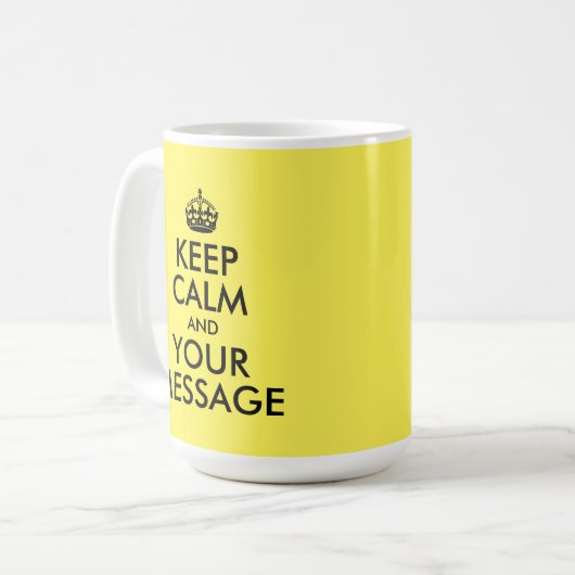 Erstellen Sie Ihre eigene Behalten Ruhe und Ihre N Kaffeetasse (Vorderseite Links)