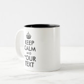 Erstellen Sie Ihre eigene Behalten Ruhe und Ihren  Zweifarbige Tasse (Vorderseite Links)