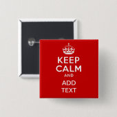 Erstellen Sie Ihre eigene "Behalten Ruhe und weite Button (Vorne & Hinten)