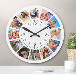 Erstellen Sie Ihre eigene benutzerdefinierte 12-Co Runde Wanduhr<br><div class="desc">Erstellen Sie Ihre eigene personalisierte 12 Foto Collage Wall Uhr mit Ihren individuellen Bildern. Fügen Sie Ihre Lieblings-Fotos, Designs oder Kunstwerke, um etwas wirklich Einzigartiges zu schaffen. Um diese Designvorlage zu bearbeiten, klicken Sie auf 'Ändern' und laden Sie Ihr eigenes Bild wie oben gezeigt hoch. Klicken Sie auf 'Anpassen', um...</div>