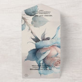 Erstellen Sie Ihre eigene benutzerdefinierte Blue All In One Einladung (Außenbereich)