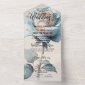 Erstellen Sie Ihre eigene benutzerdefinierte Blue All In One Einladung (Innen Boden)