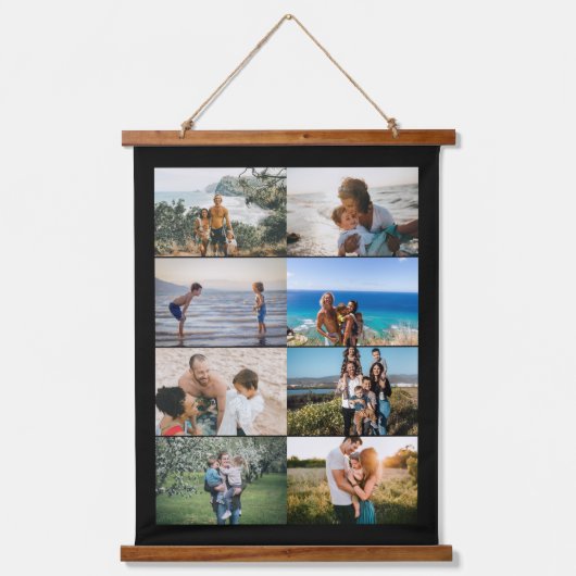 Erstellen Sie Ihre eigene benutzerdefinierte Famil Wandteppich Mit Holzrahmen (Vorderseite)