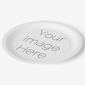 Erstellen Sie Ihre eigene, benutzerdefinierte Foto Pappteller (Schrägansicht)